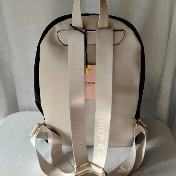 Juicy Couture Black and Cream Backpack - Picture 3 of 6